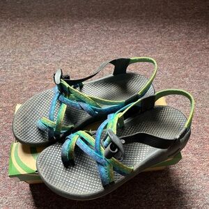 Chaco ZX2 Yampa Blue Green River Sport Hiking Outdoor Sandals Womens Size 8